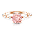 Rosec Jewels-IGI Certified 2 Carat Lab Created Pink Diamond Solitaire Engagement Ring for Women
