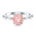 Rosec Jewels-IGI Certified 2 Carat Lab Created Pink Diamond Solitaire Engagement Ring for Women