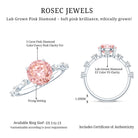 Rosec Jewels-IGI Certified 3 Carat Lab Grown Pink Diamond Engagement Ring with Spaced Accent