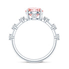 Rosec Jewels-IGI Certified 3 Carat Lab Grown Pink Diamond Engagement Ring with Spaced Accent