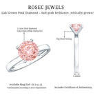 Rosec Jewels-Solitaire Round Lab Pink Diamond 2 Carat Engagement Ring IGI Certified