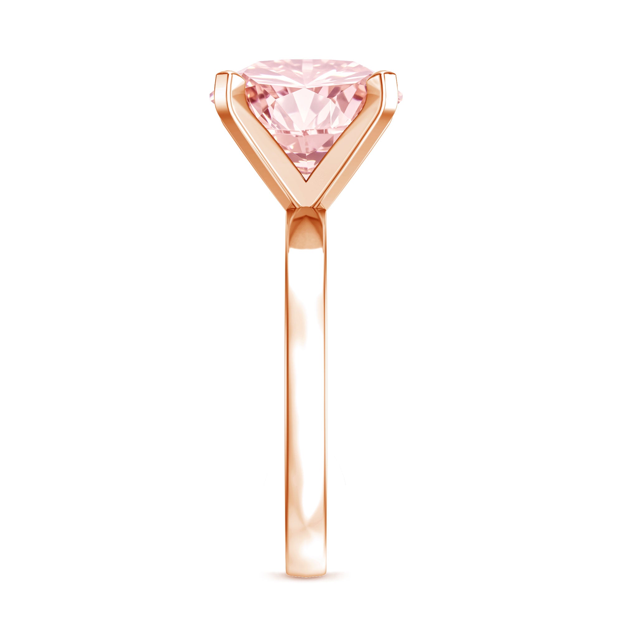 Rosec Jewels-Lab Created 5 Carat Pink Diamond Solitaire Engagement Ring IGI Certified