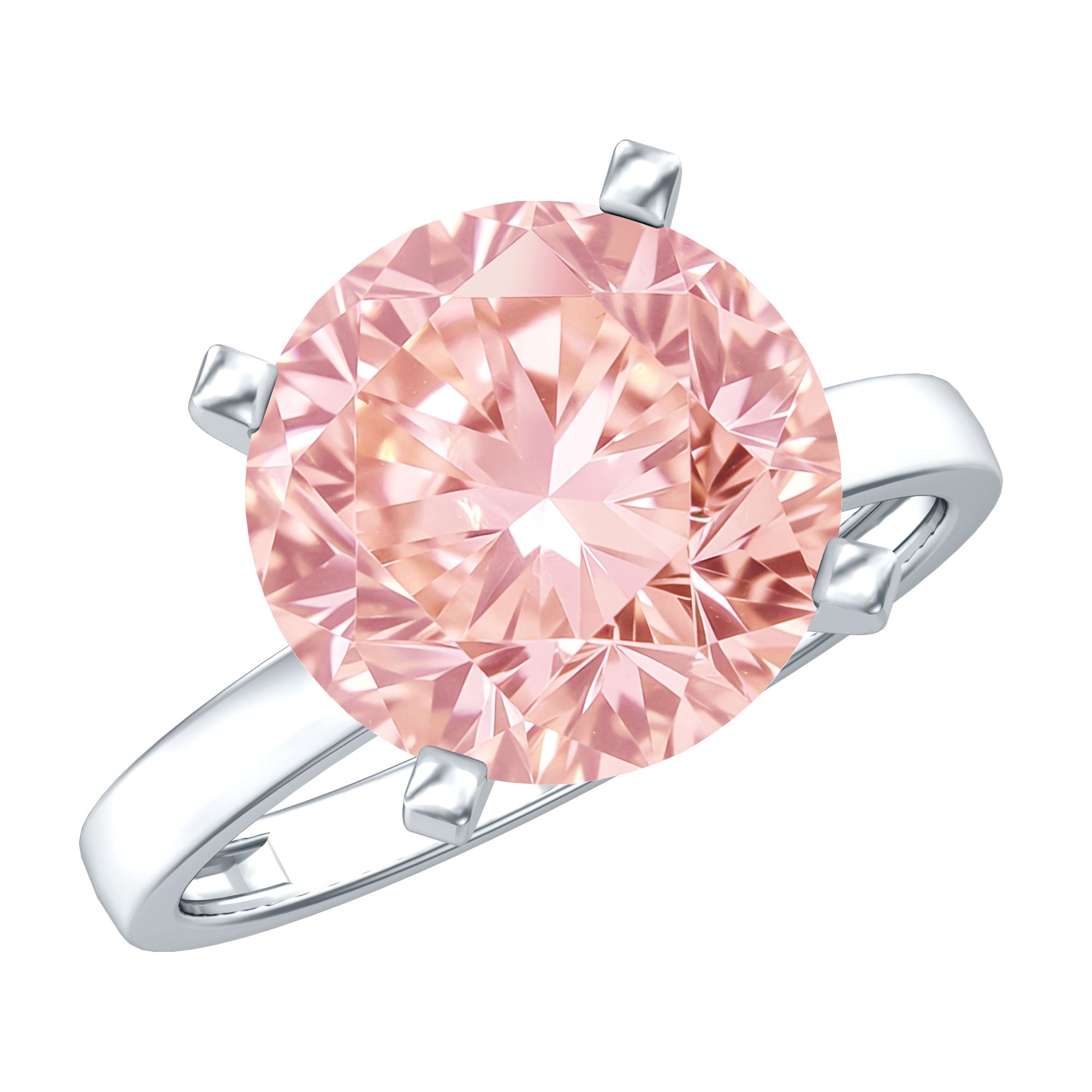 Rosec Jewels-Lab Created 5 Carat Pink Diamond Solitaire Engagement Ring IGI Certified