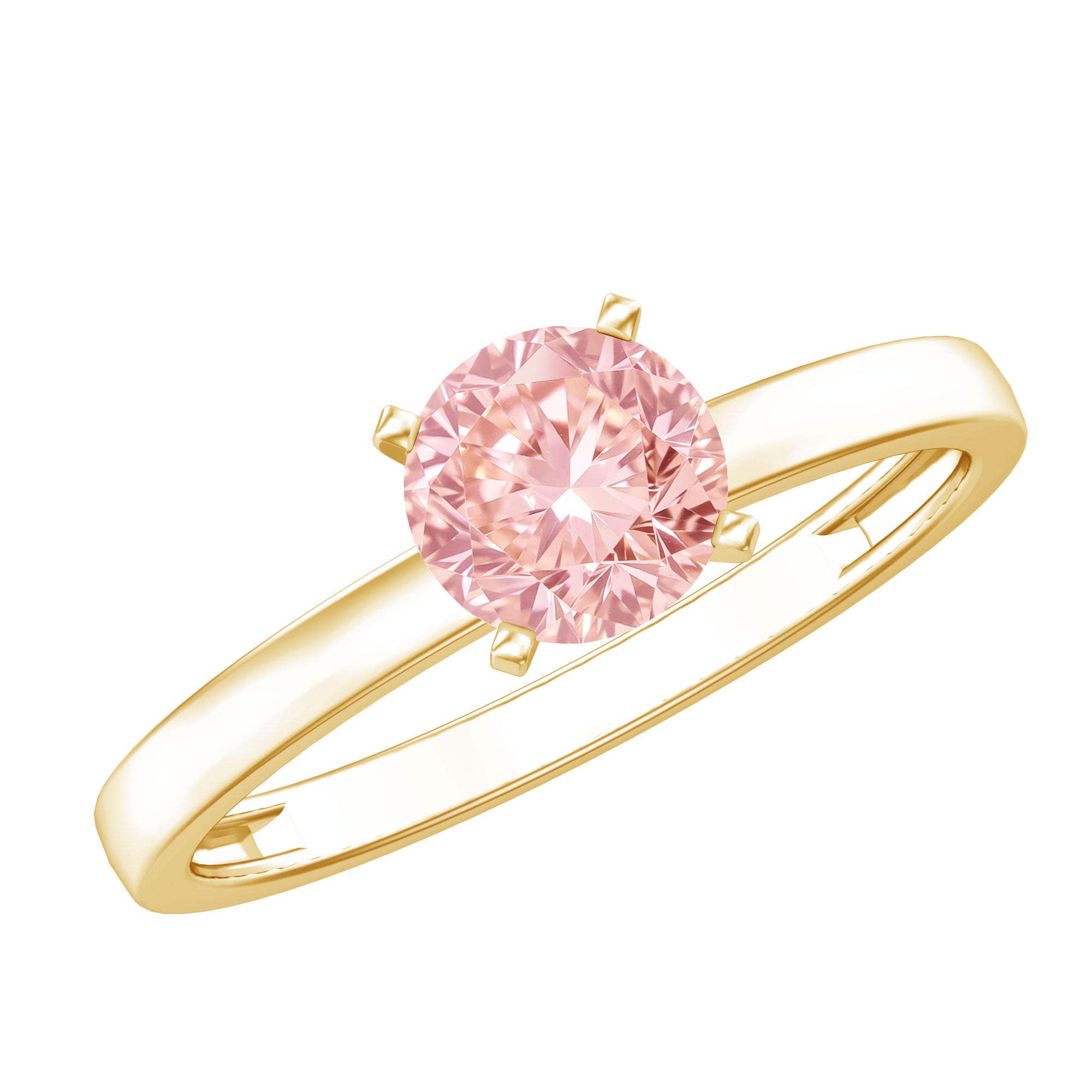 Rosec Jewels-Lab Grown 1 Carat Pink Diamond Solitaire Engagement Ring with IGI Certificate