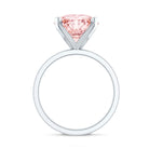Rosec Jewels-Peg Headset Solitaire 4 Carat Lab Grown Pink Diamond Engagement Ring IGI Certified