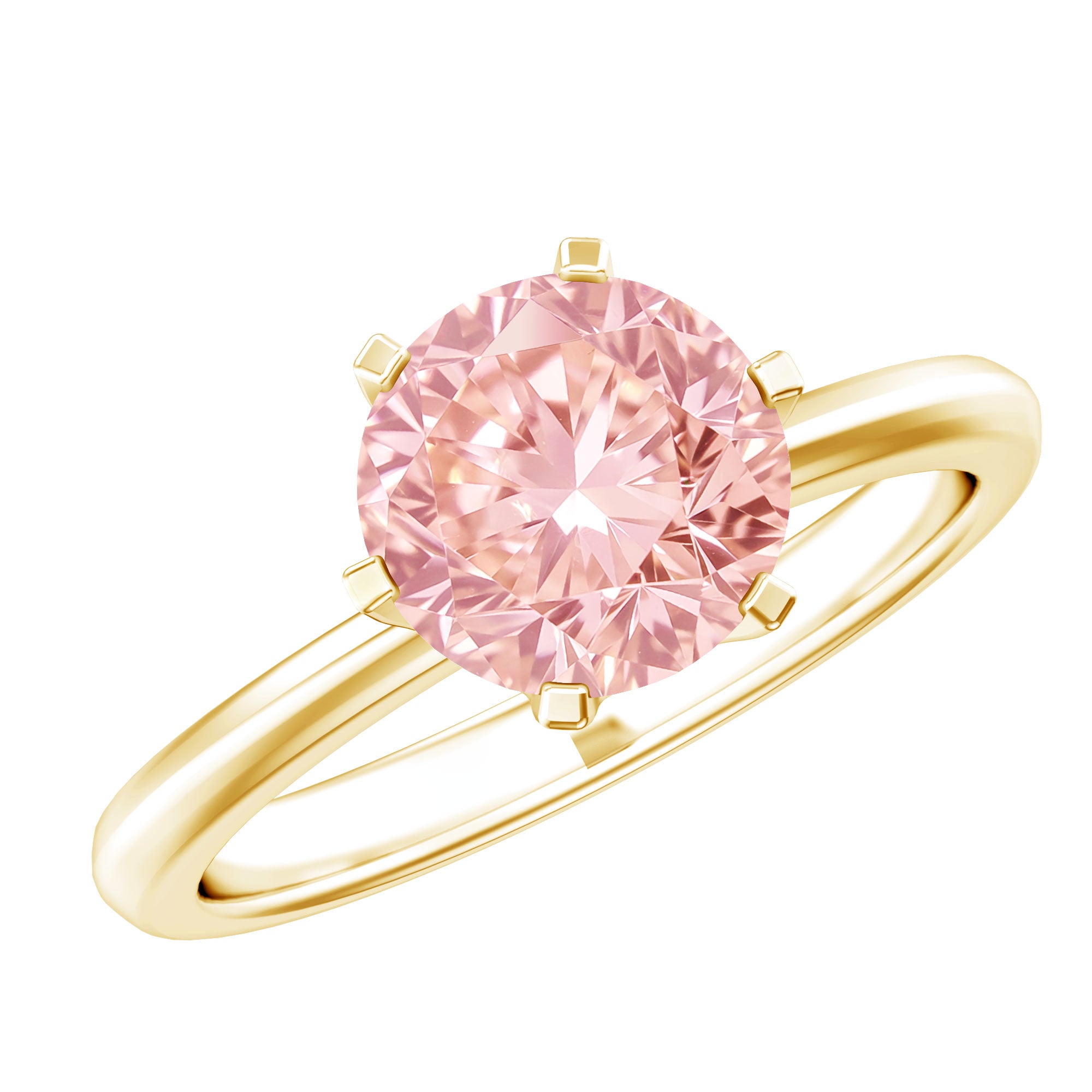 Rosec Jewels-IGI Certified Solitaire 3 Carat Lab Grown Pink Diamond Engagement Ring For Women