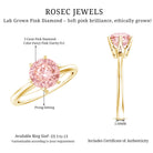 Rosec Jewels-IGI Certified Solitaire 3 Carat Lab Grown Pink Diamond Engagement Ring For Women