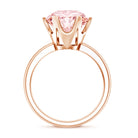 Rosec Jewels-Round 5 Carat Lab Grown Pink Diamond Solitaire Engagement Ring with IGI Certificate