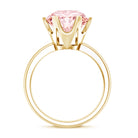 Rosec Jewels-Round 5 Carat Lab Grown Pink Diamond Solitaire Engagement Ring with IGI Certificate