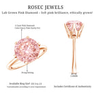 Rosec Jewels-Lab Grown 5 Carat Pink Diamond Solitaire Engagement Ring with IGI Certificate