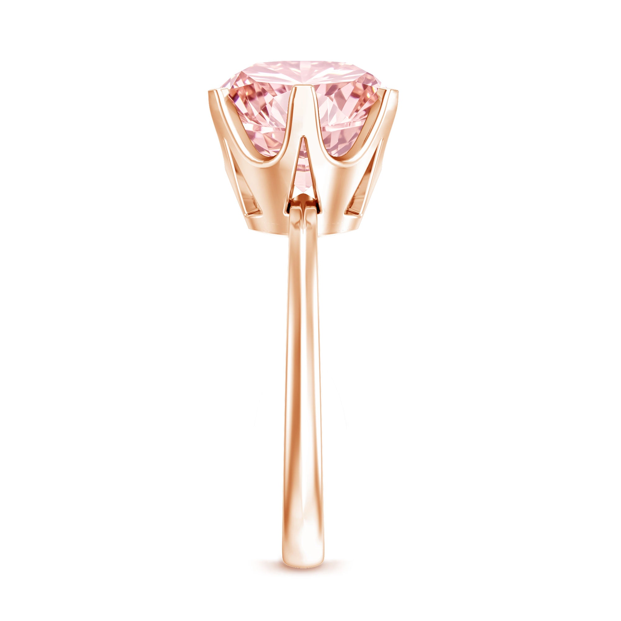 Rosec Jewels-Lab Grown 5 Carat Pink Diamond Solitaire Engagement Ring with IGI Certificate