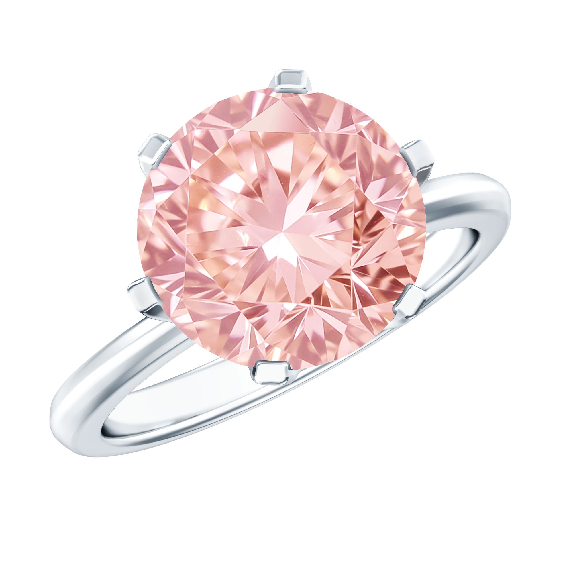 Rosec Jewels-Lab Grown 5 Carat Pink Diamond Solitaire Engagement Ring with IGI Certificate