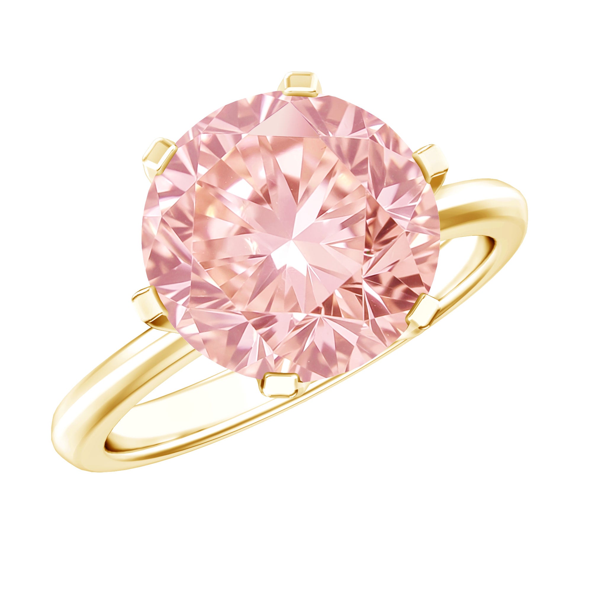 Rosec Jewels-Lab Grown 5 Carat Pink Diamond Solitaire Engagement Ring with IGI Certificate