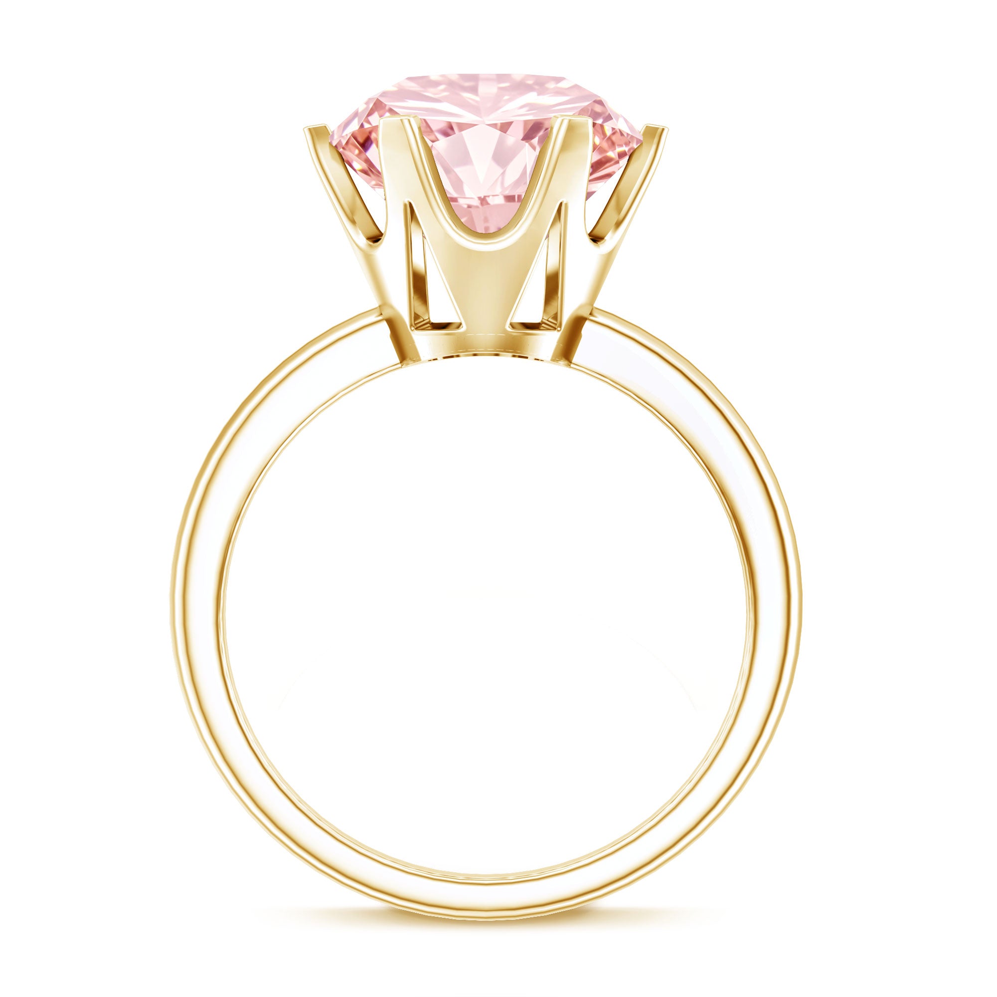 Rosec Jewels-Lab Grown 5 Carat Pink Diamond Solitaire Engagement Ring with IGI Certificate