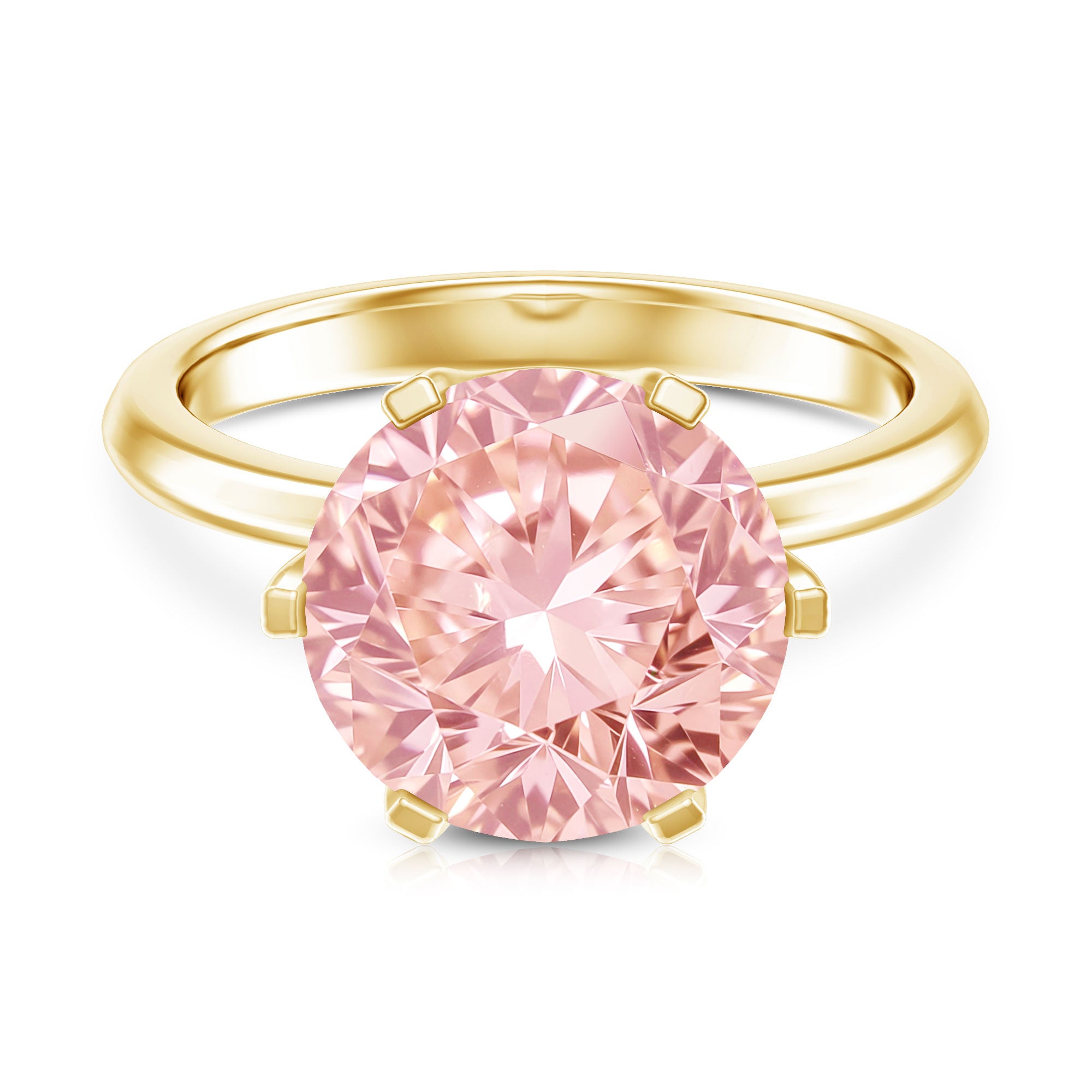 Rosec Jewels-Lab Grown 5 Carat Pink Diamond Solitaire Engagement Ring with IGI Certificate