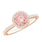 Rosec Jewels-IGI Certified Lab Grown Pink and White Diamond 1 Carat Engagement Ring