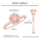 Rosec Jewels-IGI Certified Lab Grown Pink and White Diamond 1 Carat Engagement Ring