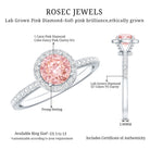 Rosec Jewels-IGI Certified Lab Grown Pink and White Diamond 1 Carat Engagement Ring