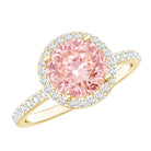 Rosec Jewels-IGI Certified Lab Created Pink Diamond 3 Carat Engagement Ring with Halo