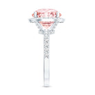Rosec Jewels-IGI Certified 4 Carat Round Lab Grown Pink Diamond Circle Engagement Ring