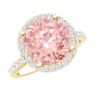 Rosec Jewels-IGI Certified 4 Carat Round Lab Grown Pink Diamond Circle Engagement Ring