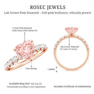 Rosec Jewels-IGI Certified 1 Carat Lab Grown Pink and White Diamond Heart Engagement Ring for Her