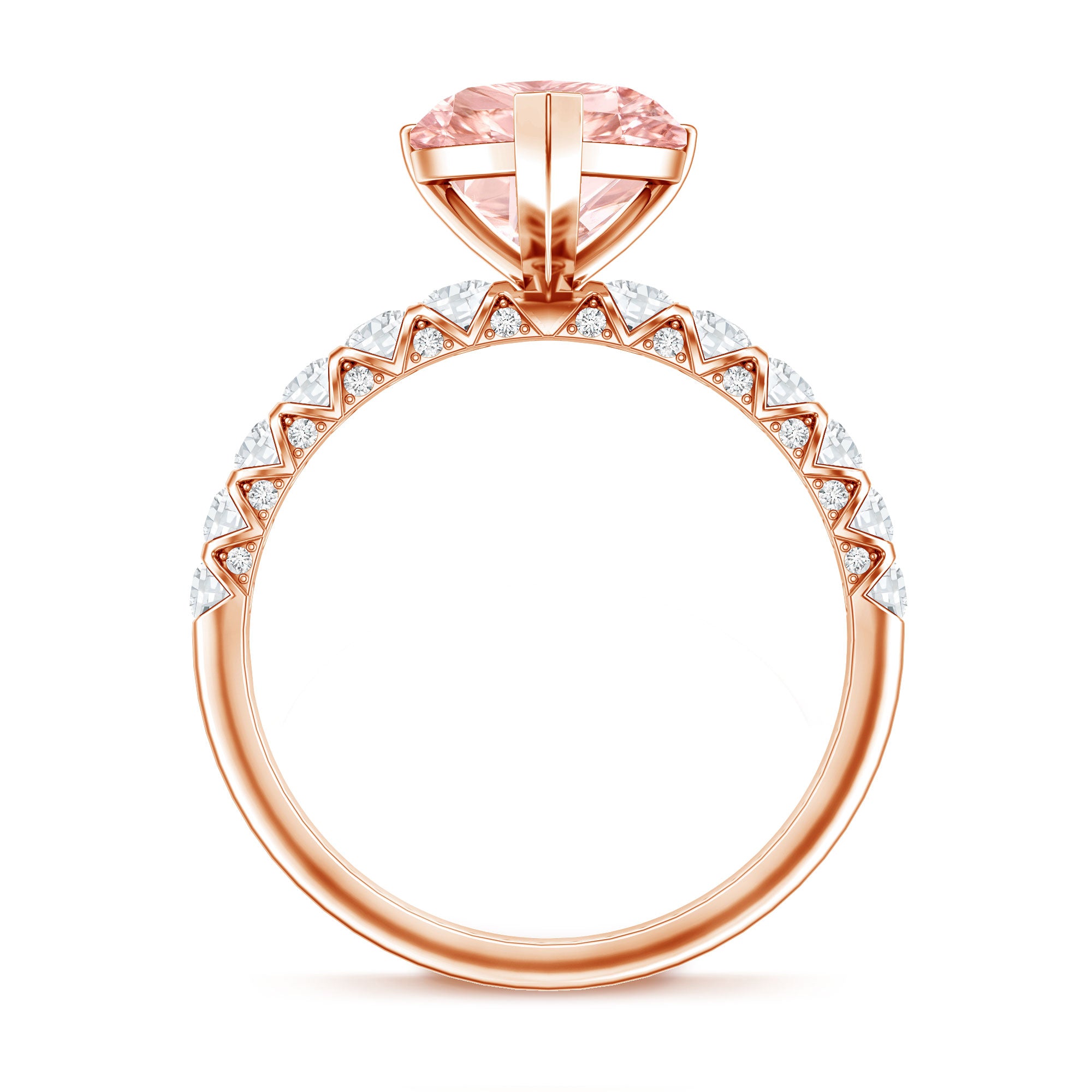 Rosec Jewels-2 Carat Heart Shape Lab Grown Pink Diamond Engagement Ring IGI Certified