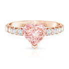 Rosec Jewels-2 Carat Heart Shape Lab Grown Pink Diamond Engagement Ring IGI Certified