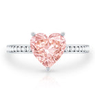 Rosec Jewels-2 Carat IGI Certified Lab Grown Pink Diamond Heart Engagement Ring For Women