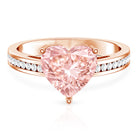 Rosec Jewels-Lab Grown 3 Carat Pink Diamond Heart Engagement Ring IGI Certified
