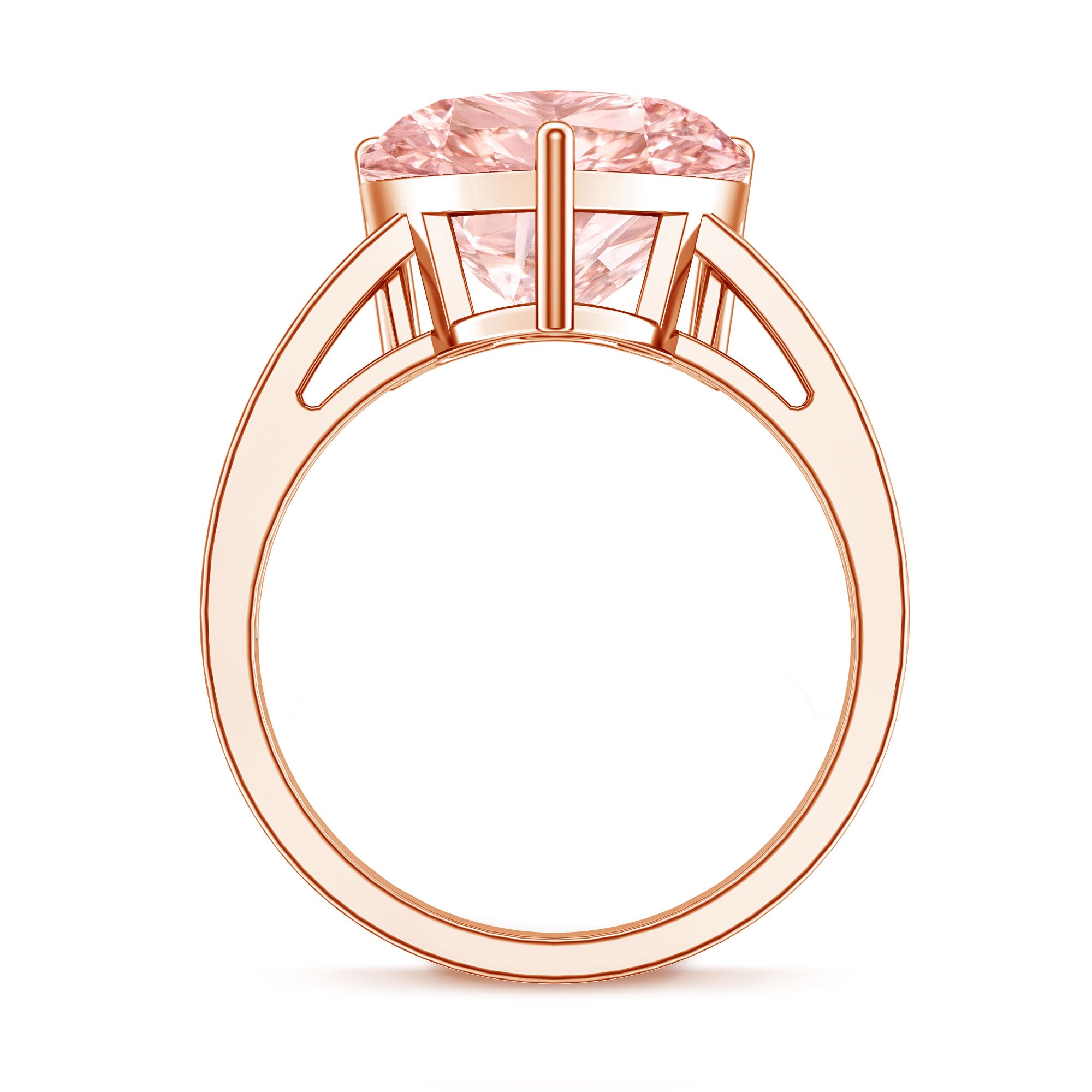 Rosec Jewels-IGI Certified 5 Carat Lab Grown Pink Diamond Heart Solitaire Engagement Ring