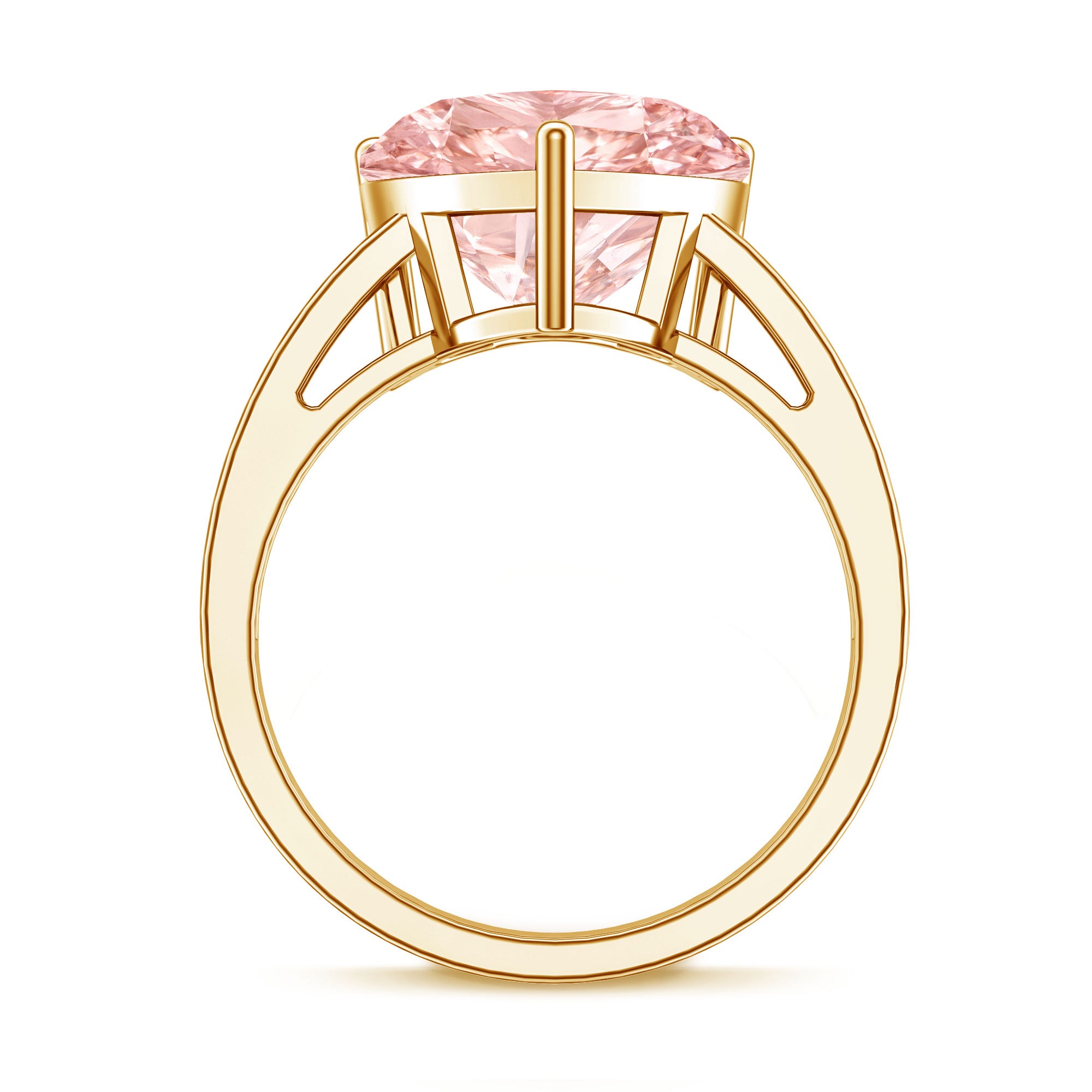 Rosec Jewels-IGI Certified 5 Carat Lab Grown Pink Diamond Heart Solitaire Engagement Ring