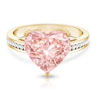 Rosec Jewels-IGI Certified 5 Carat Lab Grown Pink Diamond Heart Solitaire Engagement Ring