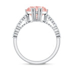 Rosec Jewels-IGI Certified 3 Carat Lab Grown Diamond Pink Heart Engagement Ring with Side Stones