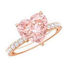3 Carat Lab Grown Diamond Pink Heart Engagement Ring with IGI Certificate Fancy Pink - VS1 - Rosec Jewels