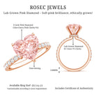 3 Carat Lab Grown Diamond Pink Heart Engagement Ring with IGI Certificate Fancy Pink - VS1 - Rosec Jewels