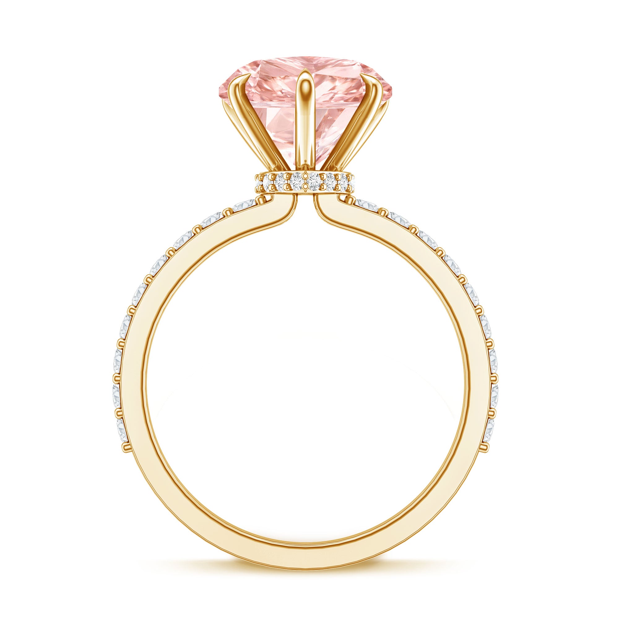3 Carat Lab Grown Diamond Pink Heart Engagement Ring with IGI Certificate Fancy Pink - VS1 - Rosec Jewels