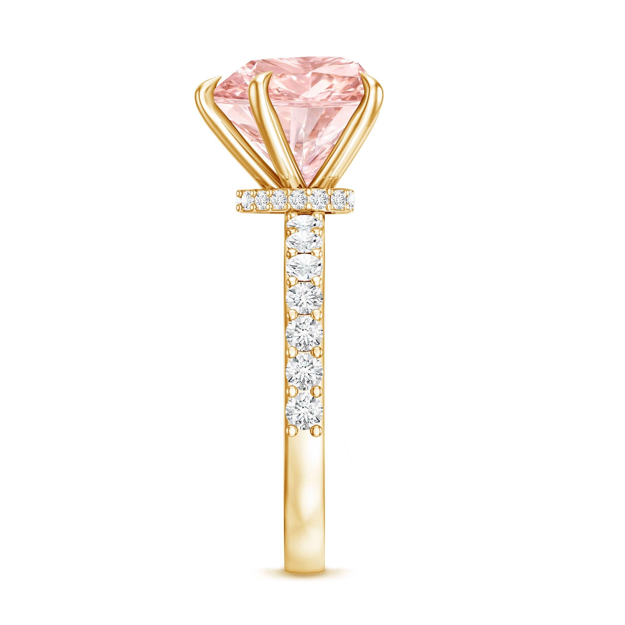 3 Carat Lab Grown Diamond Pink Heart Engagement Ring with IGI Certificate Fancy Pink - VS1 - Rosec Jewels