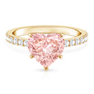 3 Carat Lab Grown Diamond Pink Heart Engagement Ring with IGI Certificate Fancy Pink - VS1 - Rosec Jewels