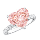 IGI Certified 4 Ct Lab Grown Pink Diamond Heart Engagement Ring with Hidden Halo Fancy Pink - VS1 - Rosec Jewels