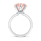 IGI Certified 4 Ct Lab Grown Pink Diamond Heart Engagement Ring with Hidden Halo Fancy Pink - VS1 - Rosec Jewels
