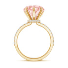 IGI Certified 4 Ct Lab Grown Pink Diamond Heart Engagement Ring with Hidden Halo Fancy Pink - VS1 - Rosec Jewels