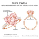 5 Carat Heart Shape Lab Grown Pink Diamond Huge Statement Ring with IGI Certificate Fancy Pink - VS1 - Rosec Jewels