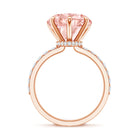5 Carat Heart Shape Lab Grown Pink Diamond Huge Statement Ring with IGI Certificate Fancy Pink - VS1 - Rosec Jewels