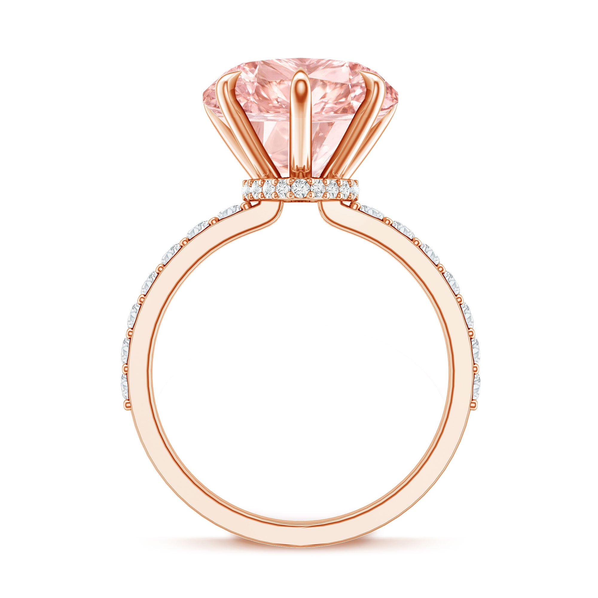 5 Carat Heart Shape Lab Grown Pink Diamond Huge Statement Ring with IGI Certificate Fancy Pink - VS1 - Rosec Jewels