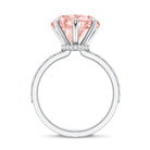 5 Carat Heart Shape Lab Grown Pink Diamond Huge Statement Ring with IGI Certificate Fancy Pink - VS1 - Rosec Jewels