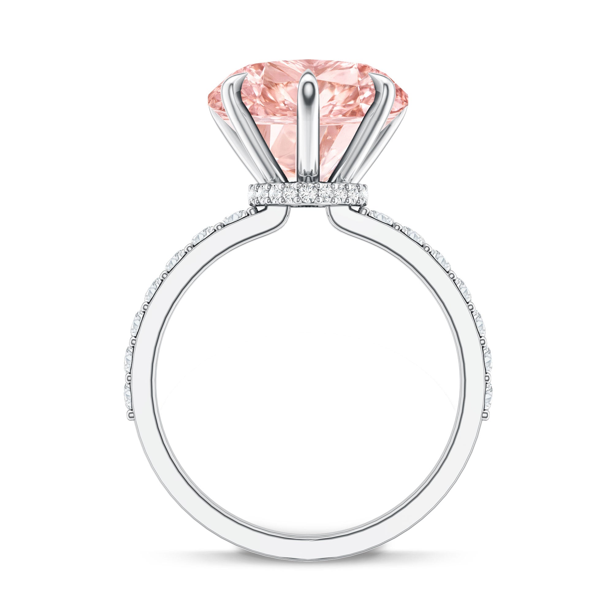 5 Carat Heart Shape Lab Grown Pink Diamond Huge Statement Ring with IGI Certificate Fancy Pink - VS1 - Rosec Jewels