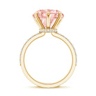 5 Carat Heart Shape Lab Grown Pink Diamond Huge Statement Ring with IGI Certificate Fancy Pink - VS1 - Rosec Jewels