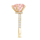 5 Carat Heart Shape Lab Grown Pink Diamond Huge Statement Ring with IGI Certificate Fancy Pink - VS1 - Rosec Jewels