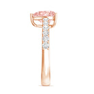 Lab Grown 2 Carat Pink Diamond Heart Engagement Ring with IGI Certificate Fancy Pink - VS1 - Rosec Jewels